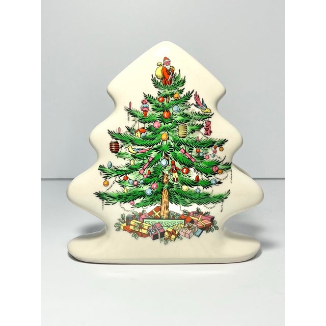 Spode “Christmas Tree” 7-Piece Ceramic Dinnerware Serving Hostess Set For Sale - Image 9 of 12
