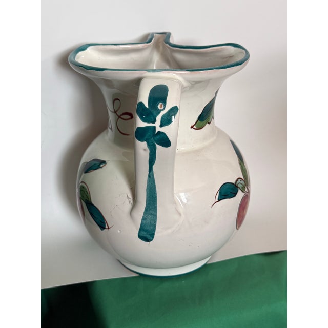 1940's Italian Vintage Hand Painted "Made in Italy Prince Macaroni Spaghetti" Lowell Mass Pitcher For Sale - Image 14 of 16