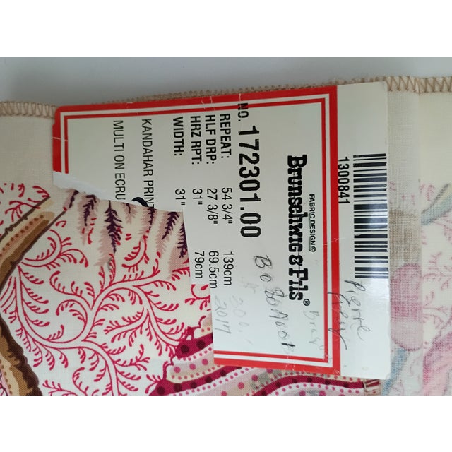 Braquenie Pierre Frey "Le Grand Corail" Fabric Piece 34" X 54" For Sale - Image 11 of 12