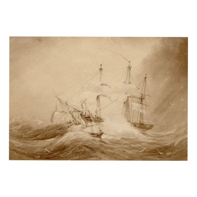 Manner of George Chambers Snr OWS, Shipwreck, Early 19th Century, Watercolour For Sale
