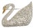 Vintage Swarovski Swan Brooch With Clear Pave' Set Rhinestones For Sale