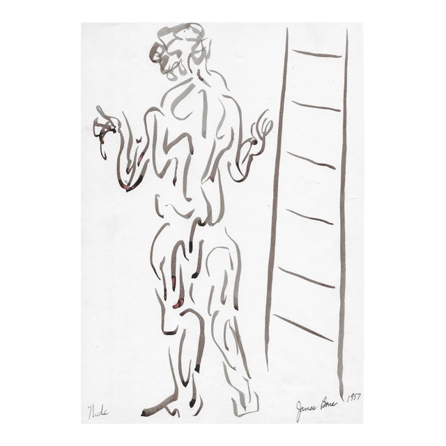 1957 James Bone Mid Century Figure Painting For Sale