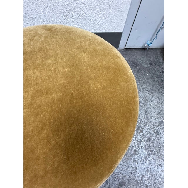 Bespoke Mohair Brown Sugar Ottoman For Sale - Image 11 of 12