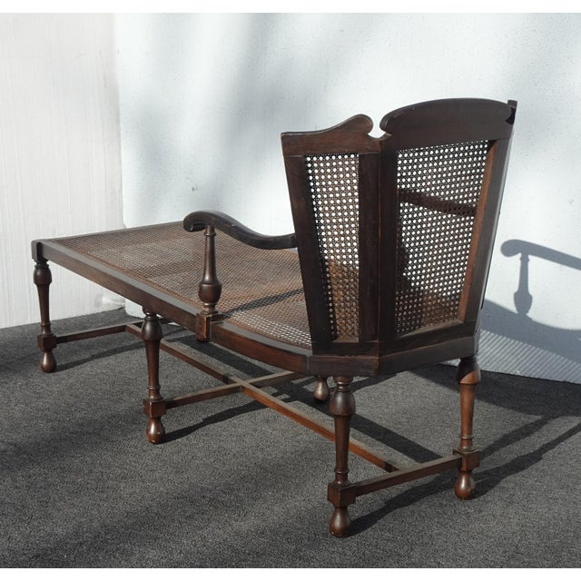 Unique Antique French Country Cane Chaise Lounge Chair ~ Day Bed For Sale - Image 9 of 18
