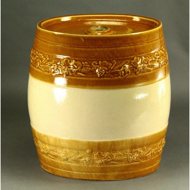 1800s Port Dundas Glasgow Scottish Armorial Stoneware Water Cooler For Sale - Image 4 of 12