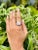 Unique Black & White Diamond Flip Ring Size 7 in 18k Solid White Gold For Sale - Image 4 of 16