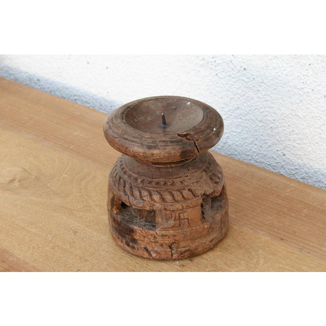 Tribal Primitive Carved Round Seeder Artifact For Sale - Image 3 of 6