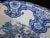 Early 20th Century Chinese Cobalt Blue Porcelain Bird & Flower Design Basin Bowl For Sale - Image 5 of 8