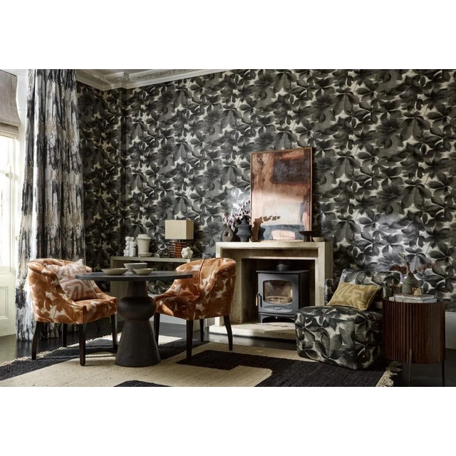 Contemporary Harlequin Grounded Wallpaper in Celestial/Awakening For Sale - Image 3 of 3