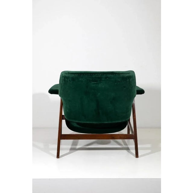 Green Lounge Chair attributed to Gianfranco Frattini for Cassina, 1956, in Very Good conditions. Designed 1950 to 1959...