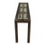 Silver Vintage Brutalist Iron, Brass & Wood Console Table W/ Thick Beveled Glass Insert For Sale - Image 8 of 18