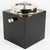 Brown Aldo Tura Lacquered Goatskin and Chrome Metal Ice Bucket For Sale - Image 8 of 13