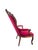 Victorian Style Red Velvet Tuft Chair with Ornate Carved Wood Frame This stunning vintage accent chair exudes timeless...