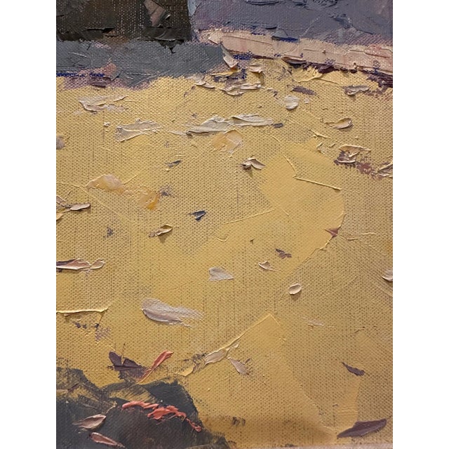 Impressionist Original Painting of a Bench by the Sea by Pierre Bittar For Sale In Philadelphia - Image 6 of 9