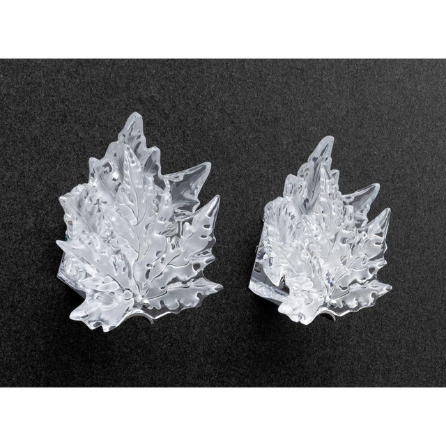 Lalique Pair of Lalique Crystal and Chrome "Champs Elysees" Wall Sconces For Sale - Image 4 of 15