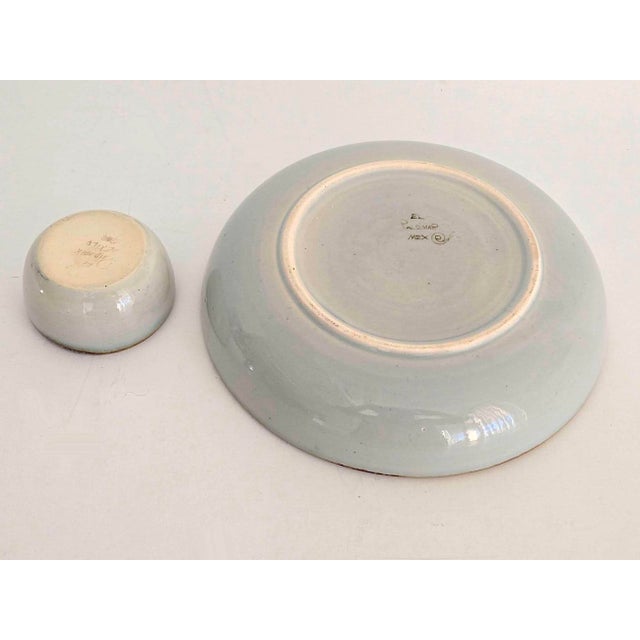 Majolica 1970s Tonalá Mexico Ceramic Chip and Dip Bowls Designed by Ken Edwards, 2 Pieces For Sale - Image 4 of 15