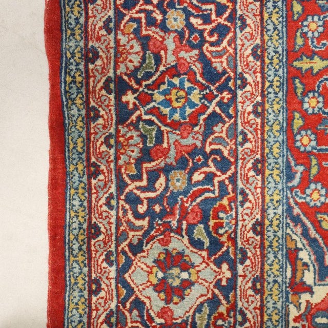 Textile Middle Eastern Tappeto Keshan Rug For Sale - Image 7 of 9