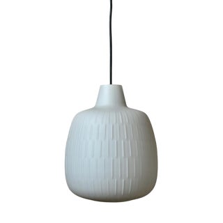 Bergamo Pendant Lamp in White Opaline Glass by Aloys Gangkofner for Peill & Putzler, 1960s For Sale