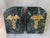 Green Vintage Medical Caduceus Green Italian Marble Heavy Bookends a Pair For Sale - Image 8 of 16
