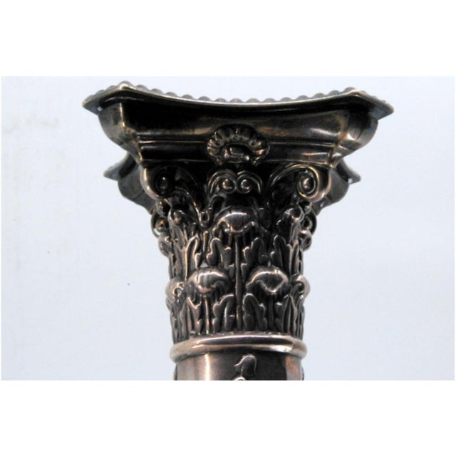 Silver Candlestick with Rope Windings, in Very Good conditions. Designed before 1890 This piece has an attribution mark, I...