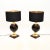 Vintage Italian Walnut and Brass Table Lamps, 1970, Set of 2 For Sale - Image 4 of 10