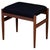 Brown Vintage Danish Teak Stool with Black Fabric, 1960s For Sale - Image 8 of 8