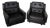 Art Deco Black Leather Club Armchairs, 1930s, Set of 2 For Sale