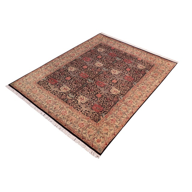 Designed with mesmerizing intricacy and gorgeous color palette, this hand-knotted masterpiece demonstrates the beauty and...