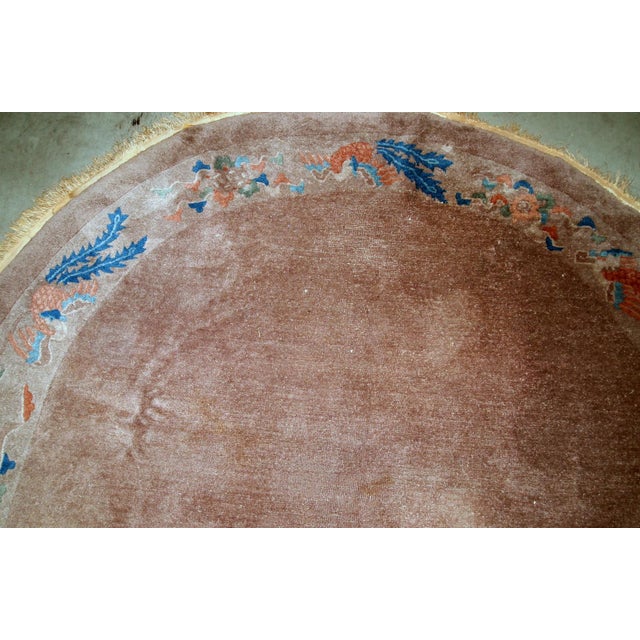 1910s 1910s, Handmade Antique Chinese Art Deco Rug 5.1' X 8.3' For Sale - Image 5 of 9