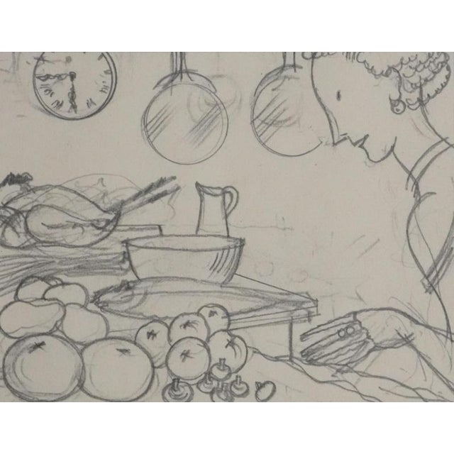 Jean-Emile Laboureur, The Preparation, Pencil For Sale - Image 3 of 6