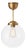 Raw Brass and Clear Glass Hanging Lamp from Konsthantverk For Sale