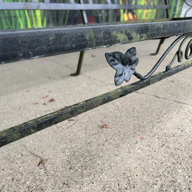 Salterini Mid 20th Century Early Heavy Weight Salterini Wrought Iron Patio Sofa, Attributed For Sale - Image 4 of 12