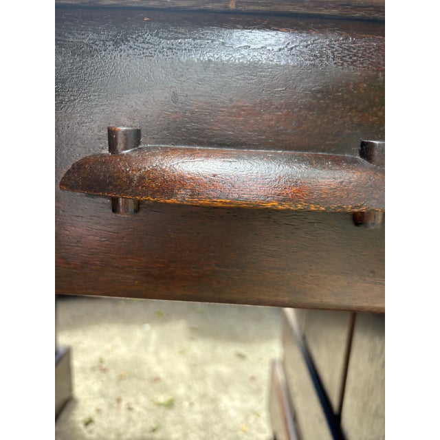 Brown 1950s Brown-Saltman “Montecito” Solid-Wood Double-Pedestal Desk — Labeled, Los Angeles For Sale - Image 8 of 12