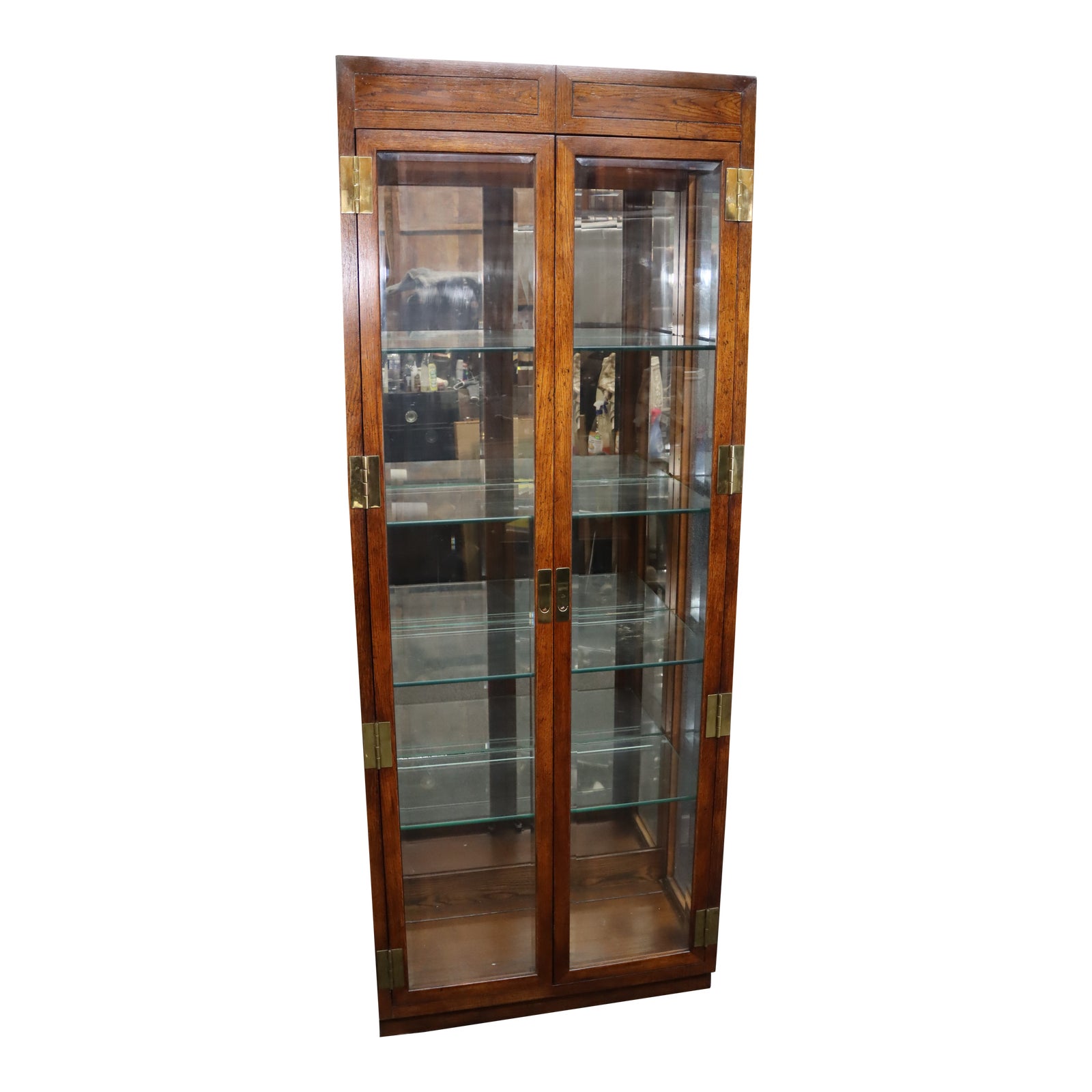 Henredon MidCentury Campaign Curio Chairish