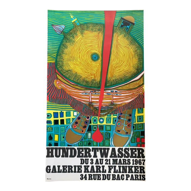 1967 Friedensreich Hundertwasser Exhibition Print by Mourlot For Sale