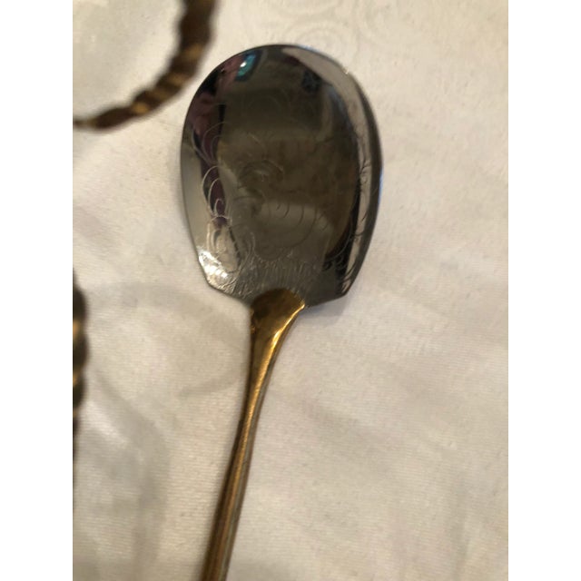 Brass Mid 20th Century Art Nouveau Serving Tongs For Sale - Image 8 of 13