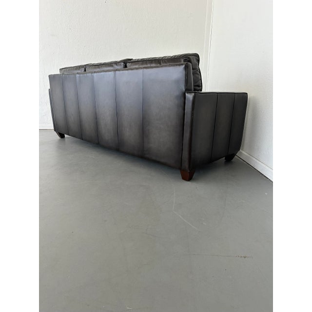 Pottery Barn Buchanan Leather Sofa Chairish