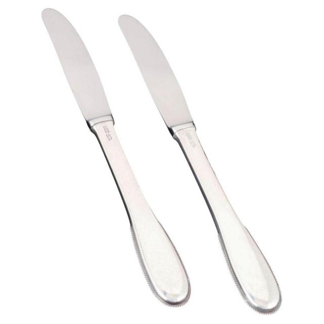 Lunch Knives in Sterling Silver and Stainless Steel by Evald Nielsen, 1930s, Set of 2 For Sale - Image 6 of 6