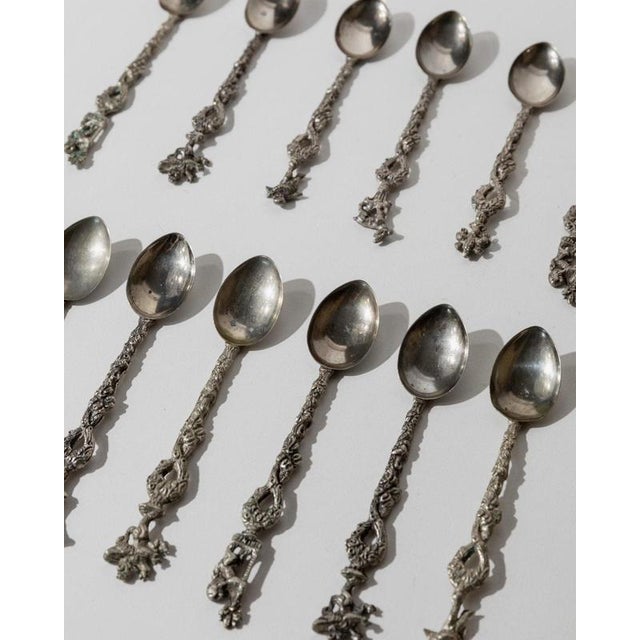 Vintage Silver Plated Tea and Cake Serving Set, 1930s, Set of 14 For Sale - Image 3 of 14