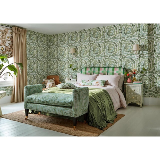 Contemporary Harlequin Fayola Wallpaper in Incense/FirstLight - a Sample For Sale - Image 3 of 3