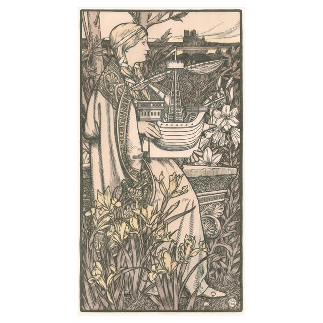 Adolphe Giraldon, Lutèce, 1898, Original Lithograph For Sale