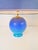 Vintage Blue Ceramic Sphere Table Lamps, 1970s, Set of 2 For Sale - Image 9 of 10