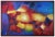 1980s Red and Blue Abstract Oil Painting on Canvas by J. Greene, Framed For Sale - Image 4 of 4