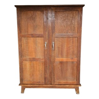 Vintage French Provincial Armoire by René Gabriel, 1945 For Sale