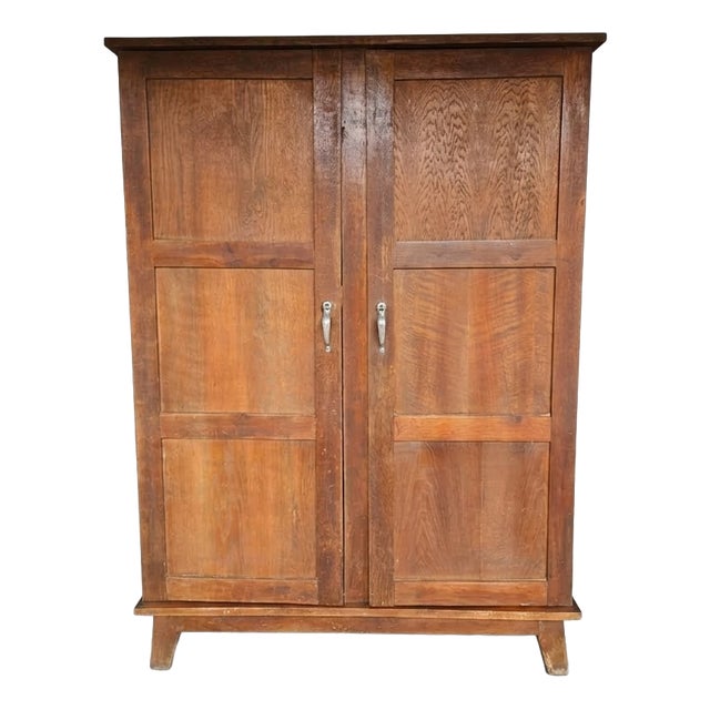 Vintage French Provincial Armoire by René Gabriel, 1945 For Sale