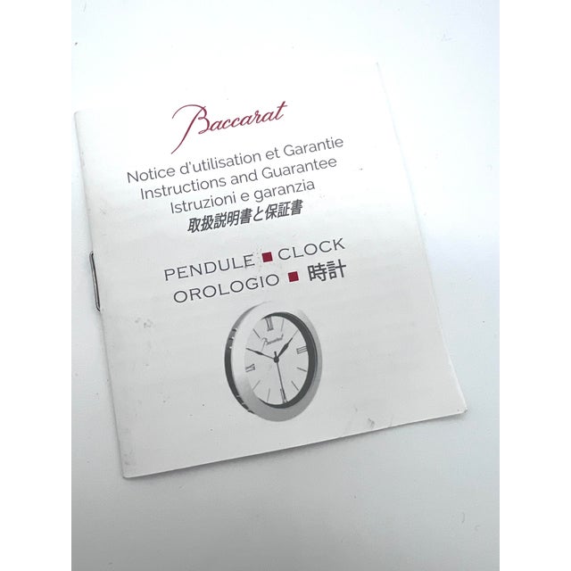 2000 - 2009 Harcourt Crystal Table Clock from Baccarat, 2000s For Sale - Image 5 of 7