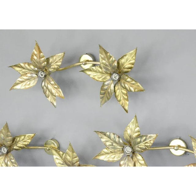 Hollywood Regency Wall Lights By Massive Circa 1970s - Each light takes 2 x E27 fitting bulbs - Cast brass with gold paint...