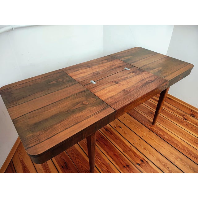 Czechoslovakian Extendable Dining Table by Jindřich Halabala for Up Závody, 1950s For Sale - Image 15 of 18
