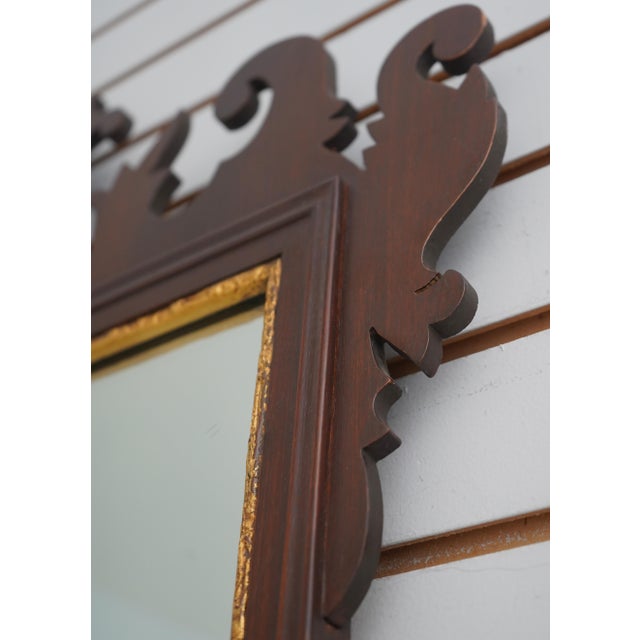 Wood Friedman Brothers Chippendale Mahogany Shell Carved Mirror For Sale - Image 7 of 10