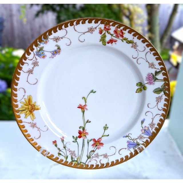 Late 19th Century Antique German Fischer & Mieg Pirkenhammer Dinner Plates - Set of 4 For Sale - Image 5 of 15